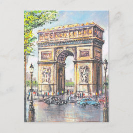 Vintage Paris, Paris Arc de Triumphe Vykort