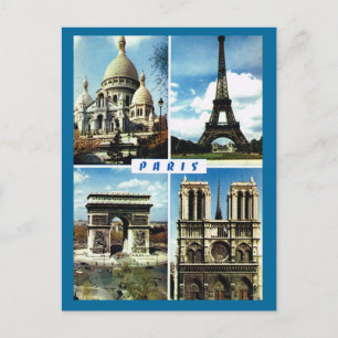 Vintage Paris, Paris Multiview Vykort