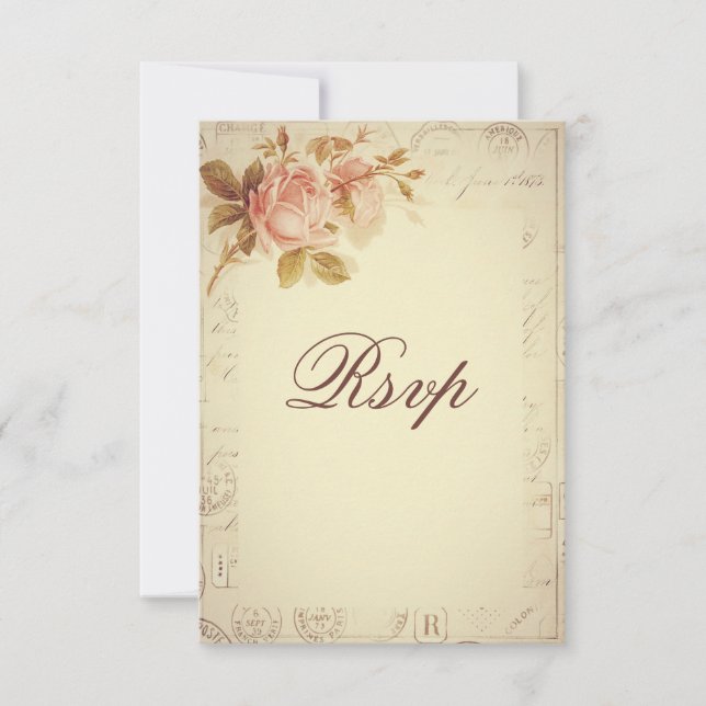 Vintage Paris Postmarks Chic Ro OSA Kort (Framsida)