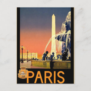 Vintage Paris Resepostkort Vykort