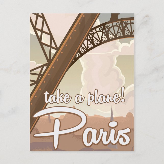 Vintage Paris seriefigur reseskylt Vykort (Framsida)