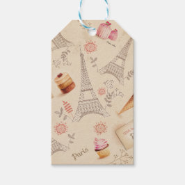 Vintage Paris Sweets Presentetikett