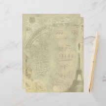 Vintage Paris Théed Scrapbook Papper