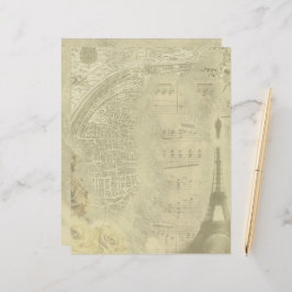 Vintage Paris Théed Scrapbook Papper