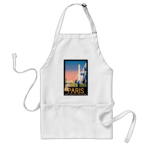 Vintage Paris Travel Advertisement Förkläde