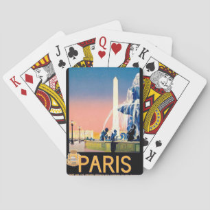 Vintage Paris Travel Advertisement Spel Kort