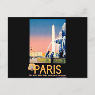 Vintage Paris Travel Advertisement Vykort