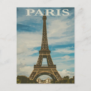 Vintage Paris Travel Vykort