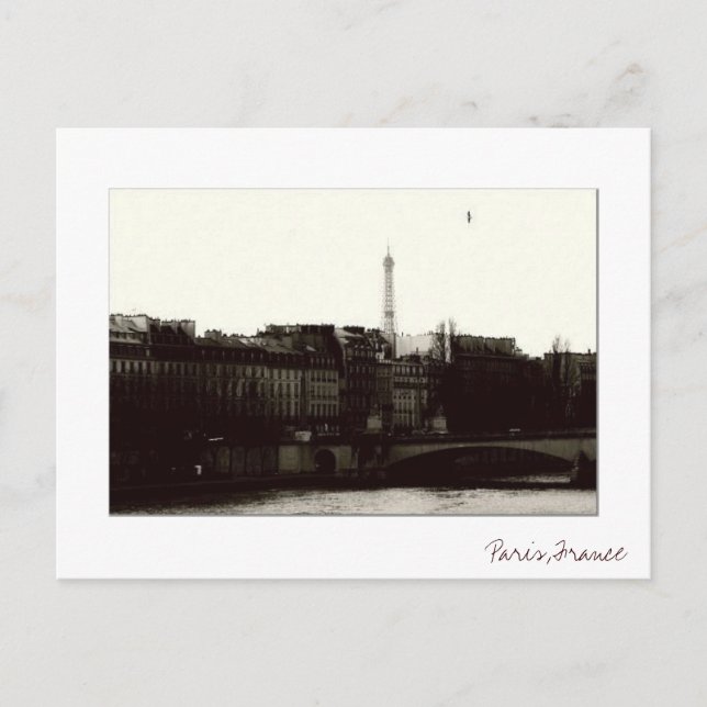 Vintage Paris vykort (Framsida)