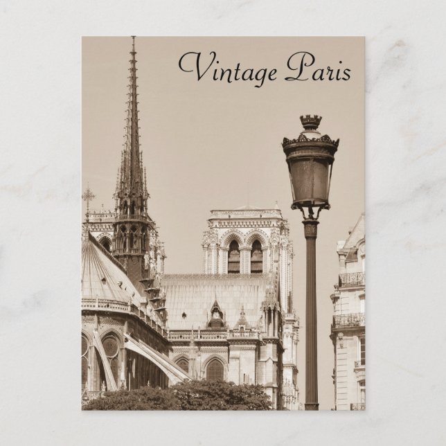 Vintage Paris Vykort (Framsida)