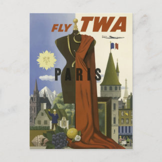 Vintage Paris-vykort Vykort