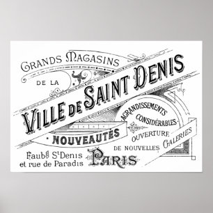 Vintage Parisavståndslager AdD Poster