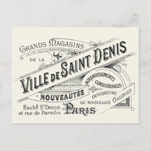 Vintage Parisavståndslager AdD Vykort