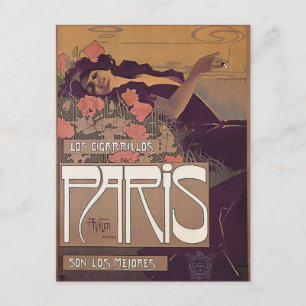 Vintage Pariscigarettreklam Vykort