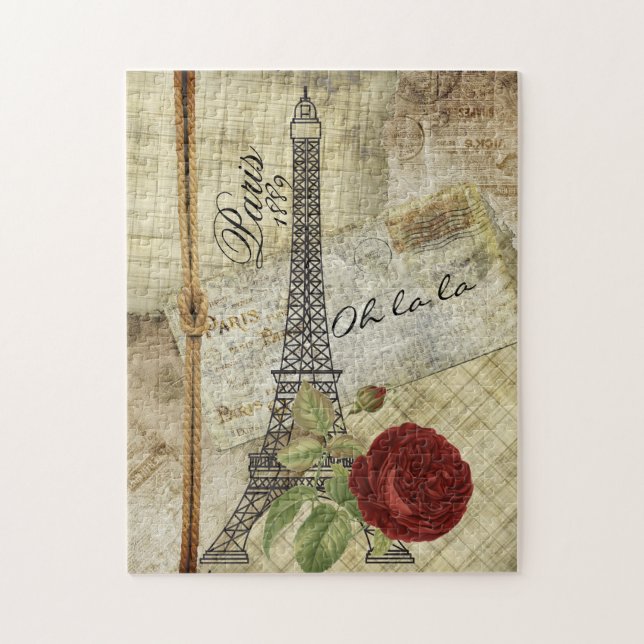 Vintage Parisdesign Pussel (Vertikal)