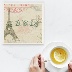 Vintage Parisian Party Pappersservett