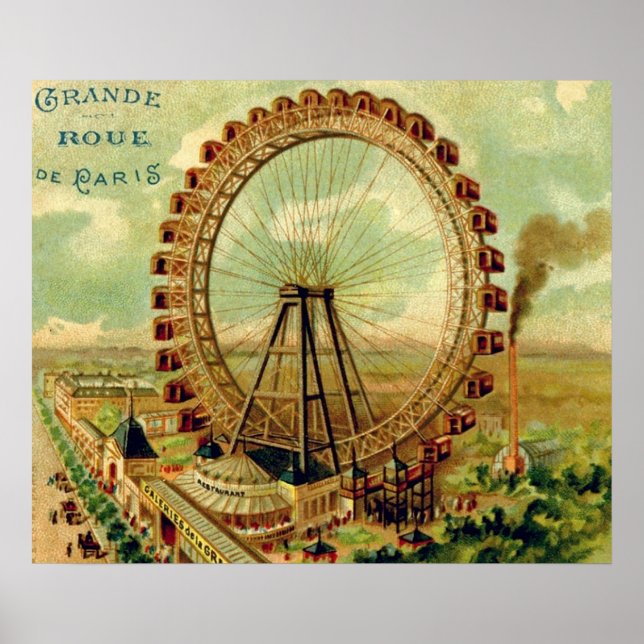 Vintage Parisiskt vykort Poster (Framsidan)