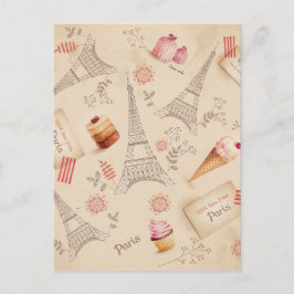 Vintage Parissötsaker Vykort