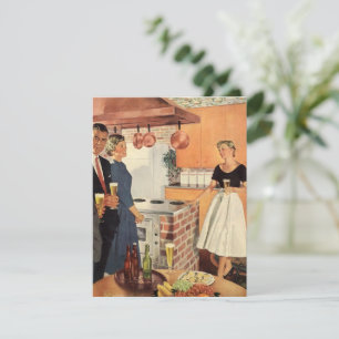 Vintage Party i köket, öl och aptizrar Inbjudningar