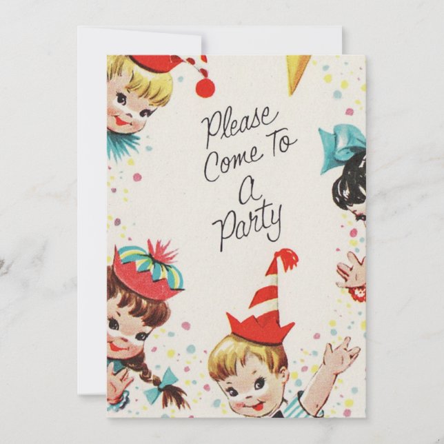 Vintage Party Inbjudan (Framsida)