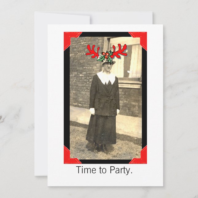 Vintage party inbjudningar (Framsida)