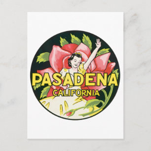 Vintage Pasadena Kalifornien Vykort