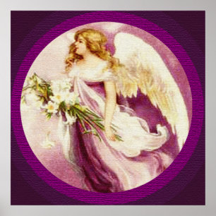 Vintage Påsk Angel Struktur Poster