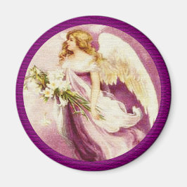 Vintage Påsk Angel Texturerad Magnet