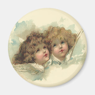 Vintage påsk, Änglalika änglar moln i himlen Magnet