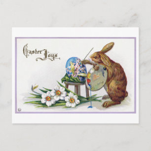 Vintage Påsk Artist Bunny Vykort