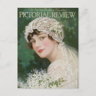 Vintage Påsk Bride Helg Vykort