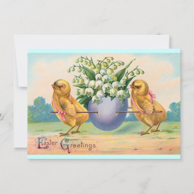 Vintage Påsk Brunch Inbjudningar (Framsida)