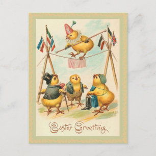 Vintage Påsk Chick vykort