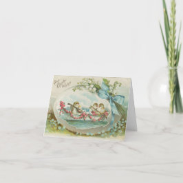 Vintage Påsk Chickar Helgkort