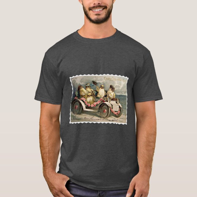 Vintage Påsk Chickar T Shirt (Framsida)