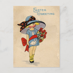 Vintage Påsk Cutie Helg Vykort