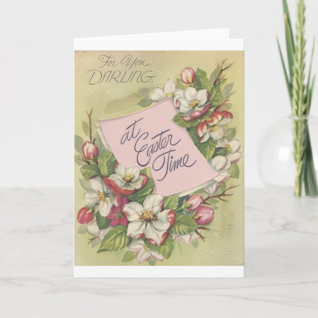 Vintage Påsk Darling ’Mario’ Helgkort (Framsida)