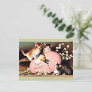 VINTAGE - PÅSK HÄLSNING JULKORT