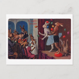 Vintage Påsk-hälsningskort - unga bunnier Vykort