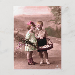 Vintage Påsk Helg Vykort