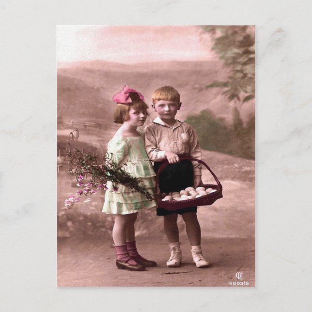 Vintage Påsk Helg Vykort (Framsida)