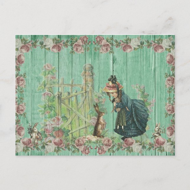 Vintage Påsk Helg Vykort (Framsida)