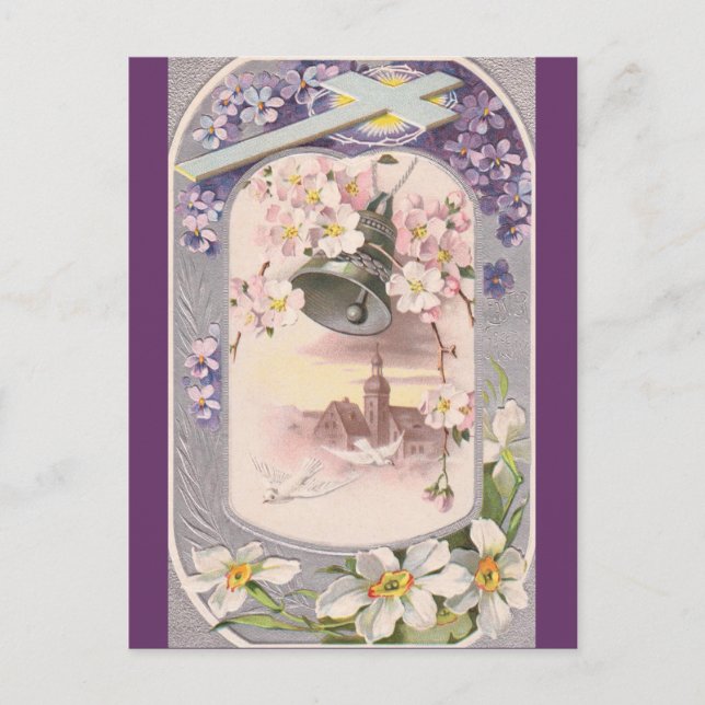 Vintage Påsk Helg Vykort (Framsida)