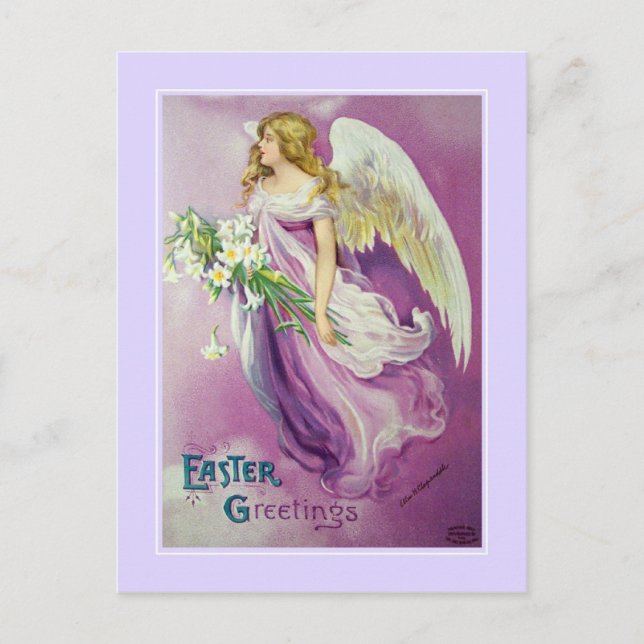 Vintage Påsk Helg Vykort (Framsida)