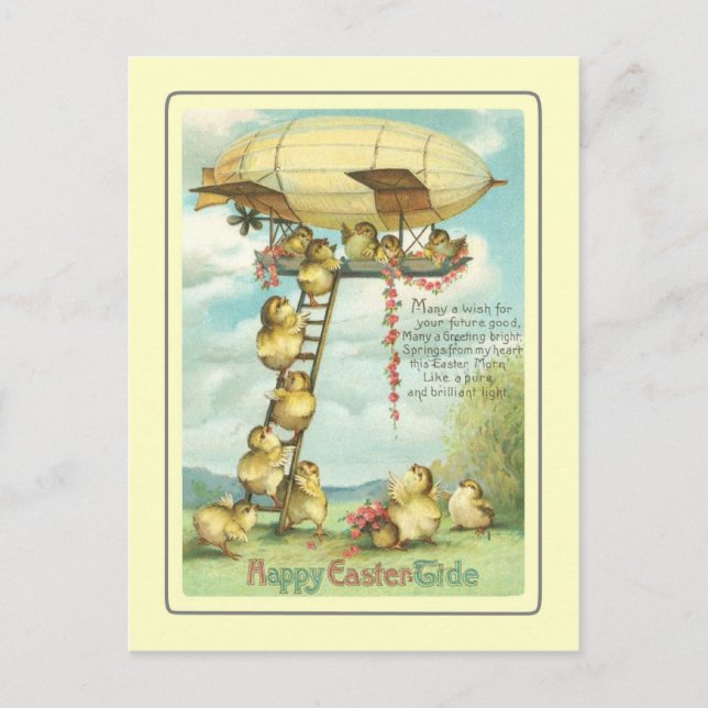 Vintage Påsk Helg Vykort (Framsida)