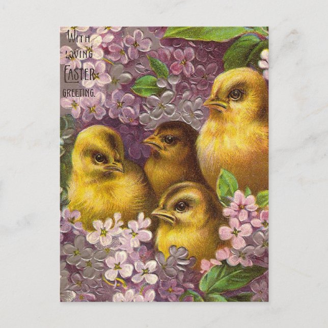 Vintage Påsk Helg Vykort (Framsida)