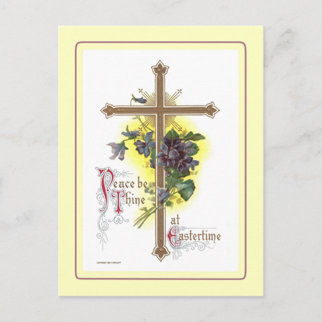 Vintage Påsk Helg Vykort (Framsida)