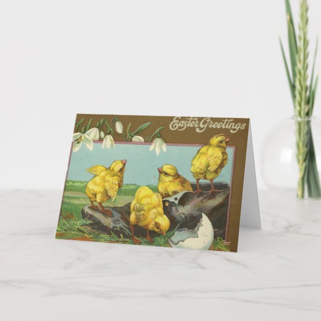 Vintage Påsk Helgdag Art Greeting Card Helgkort (Framsida)