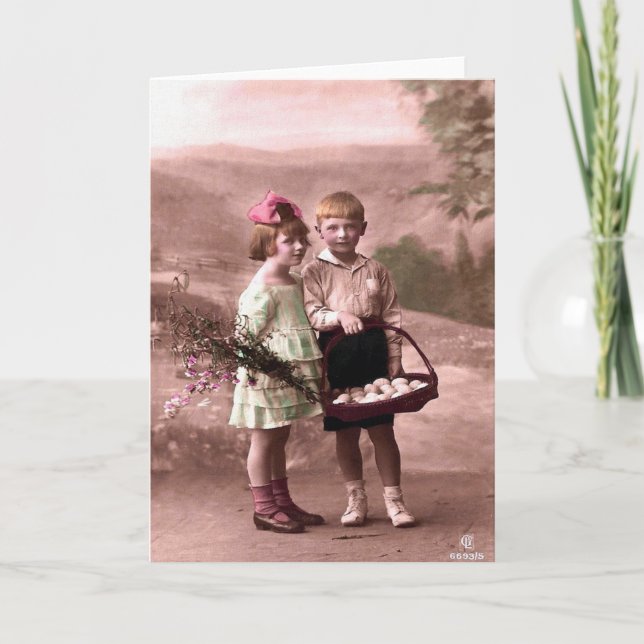 Vintage Påsk Helgkort (Framsida)