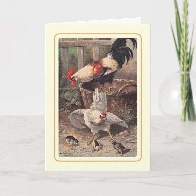 Vintage Påsk Helgkort (Framsida)